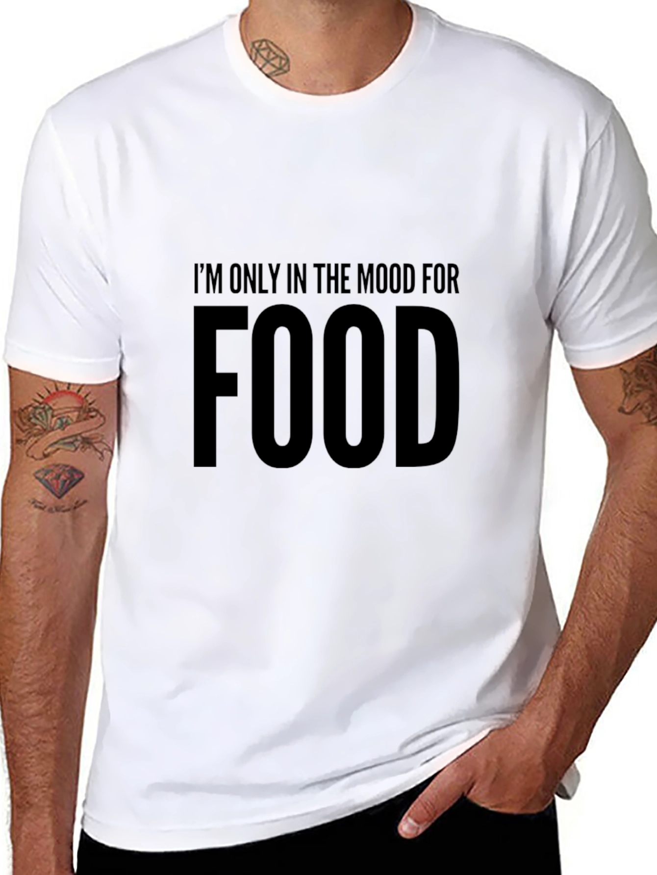 Food Mood Black Graphic Tee - Casual Menswear