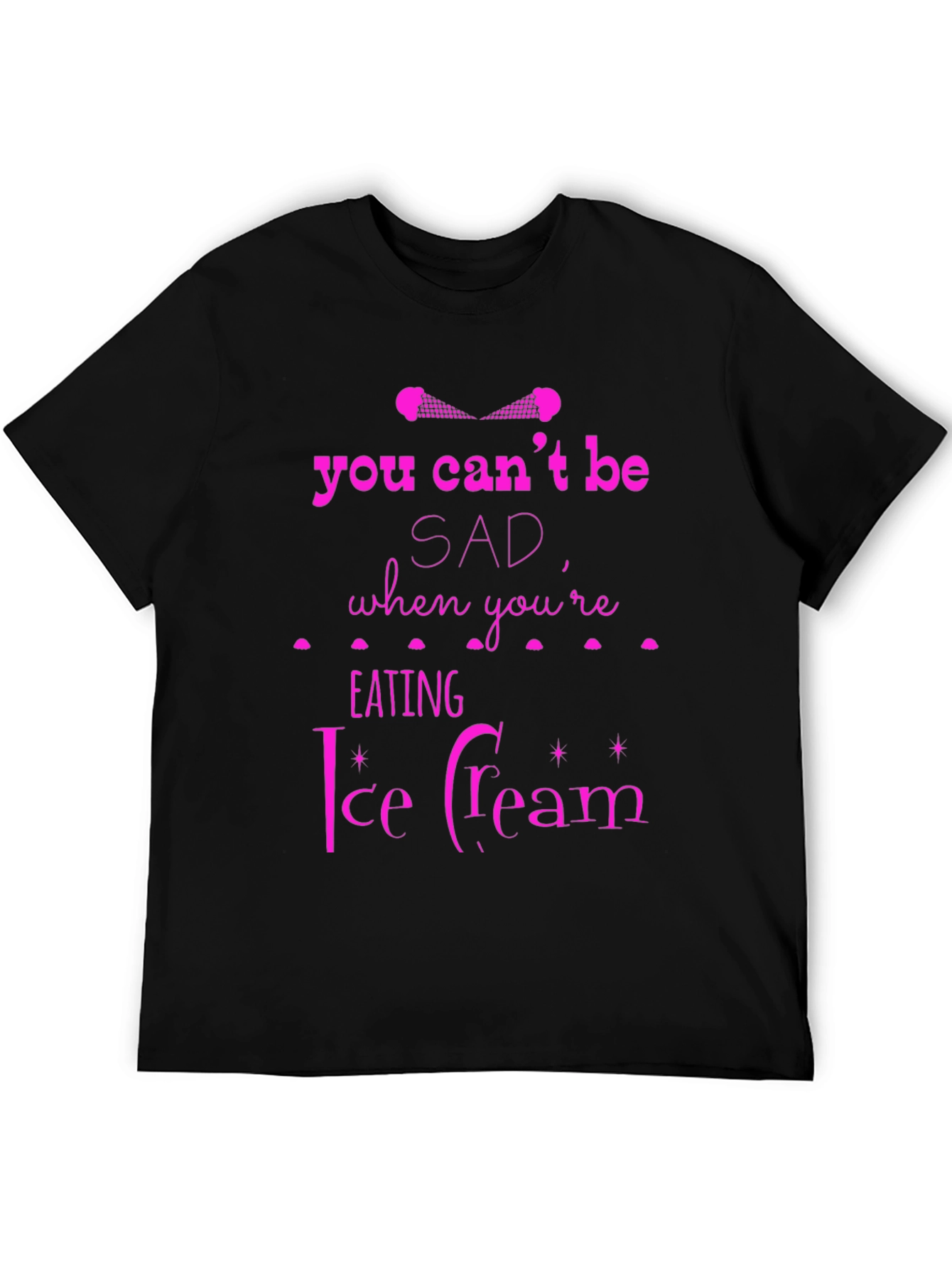 Ice Cream Graphic Tee - You Cant Be Sad!