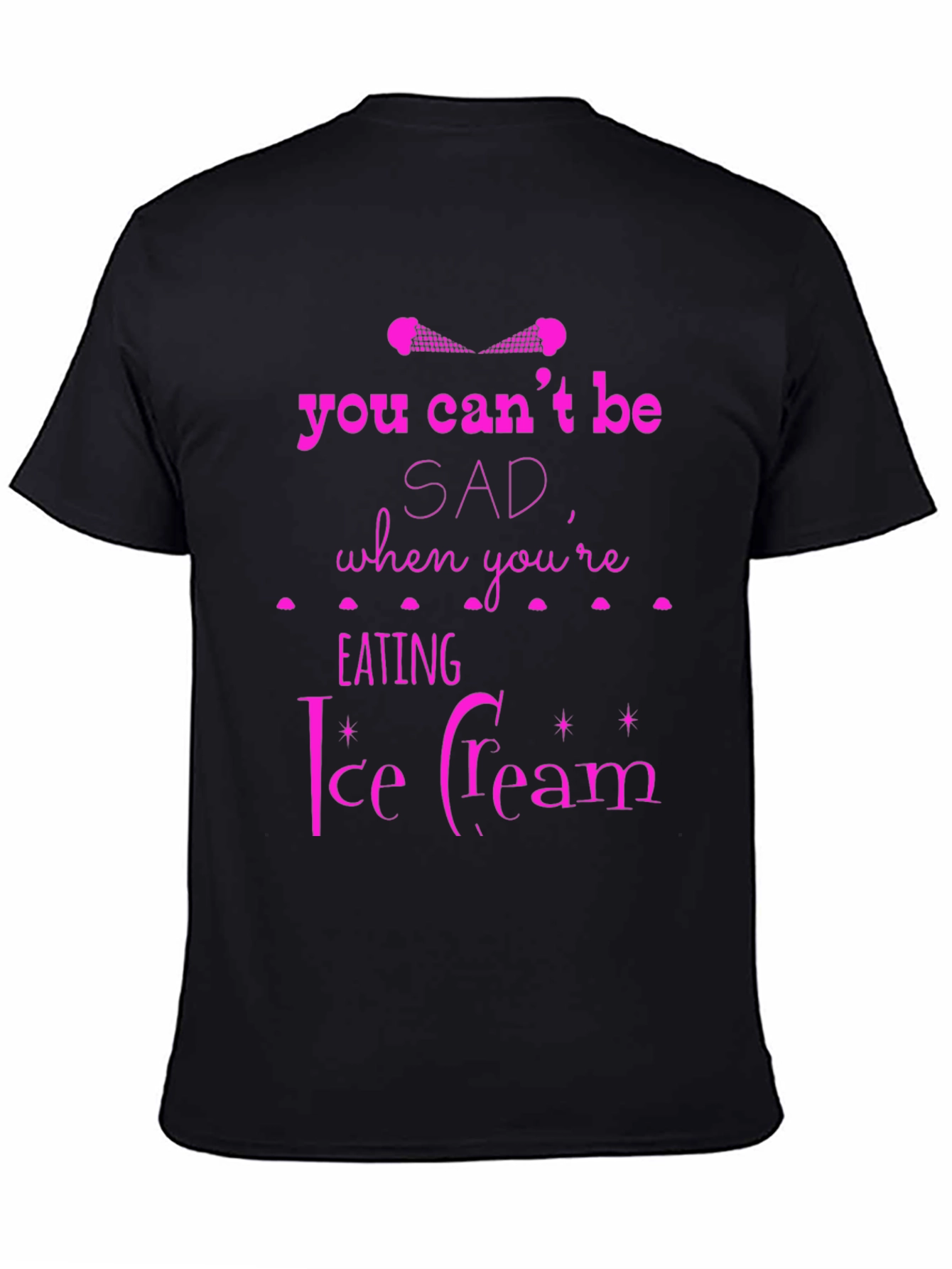 Ice Cream Graphic Tee - You Cant Be Sad!