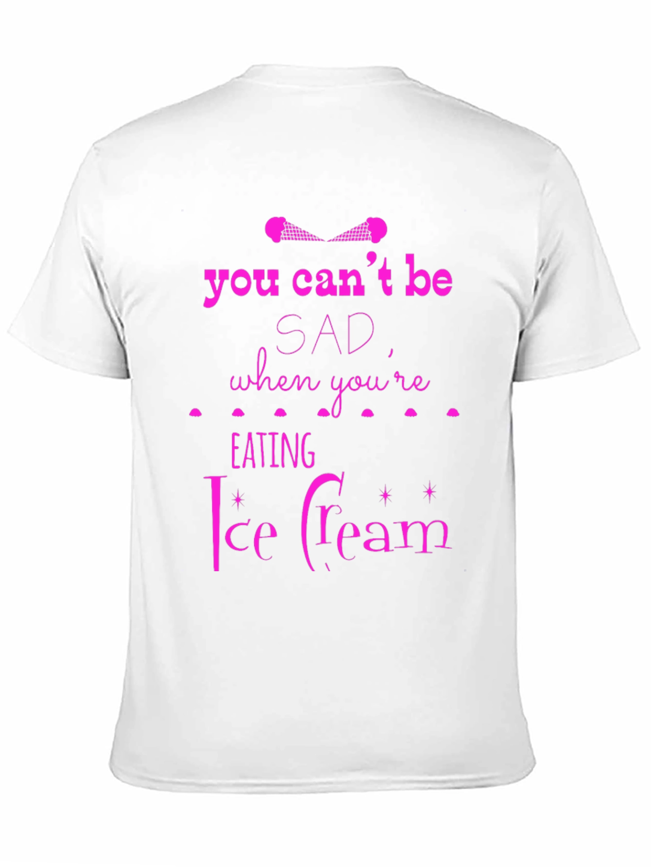 Ice Cream Graphic Tee - You Cant Be Sad!