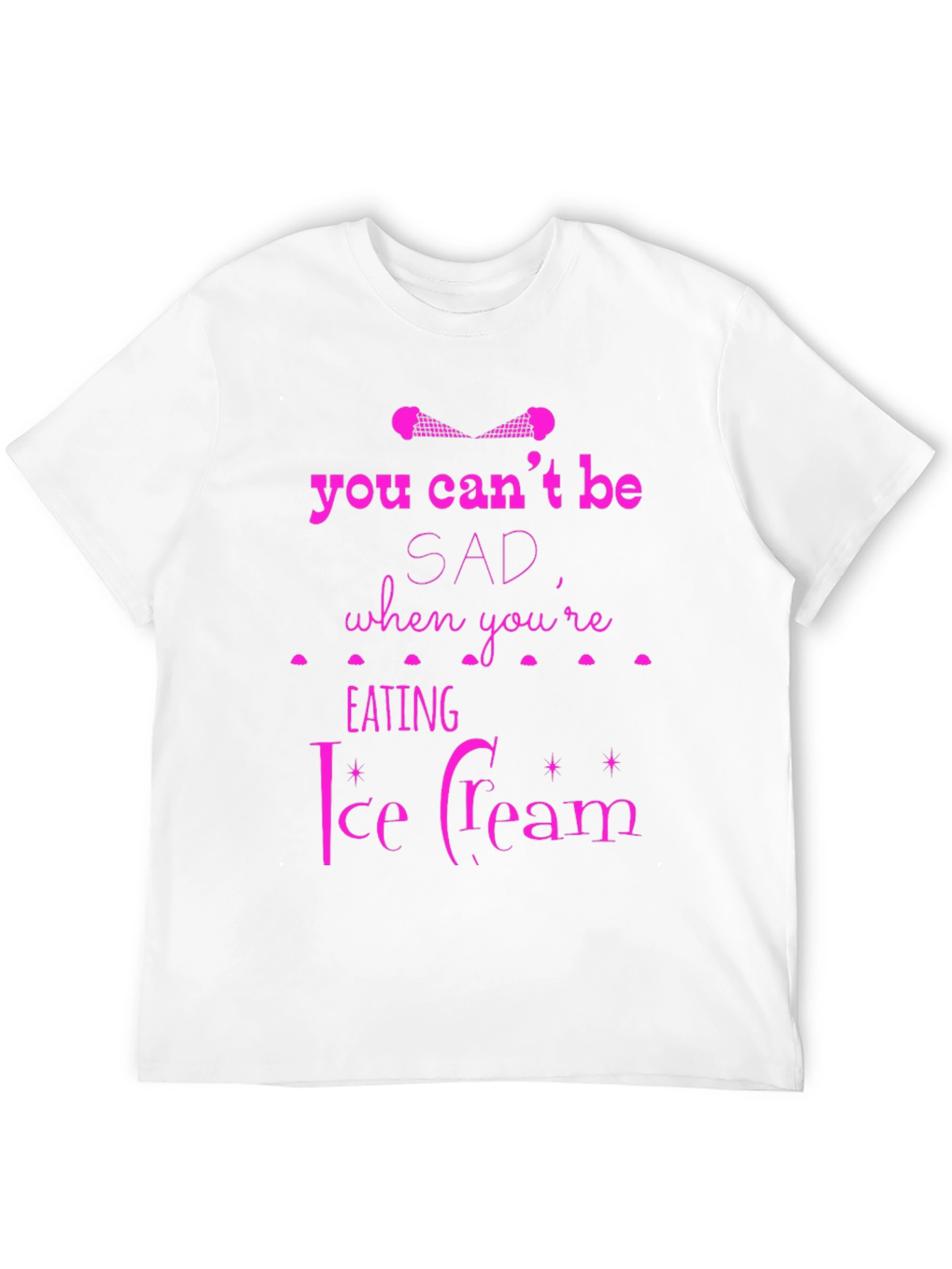 Ice Cream Graphic Tee - You Cant Be Sad!