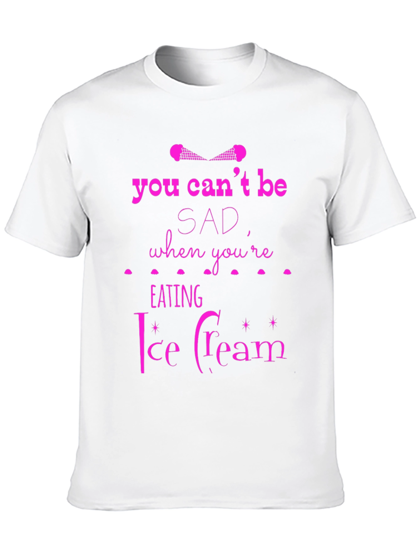 Ice Cream Graphic Tee - You Cant Be Sad!