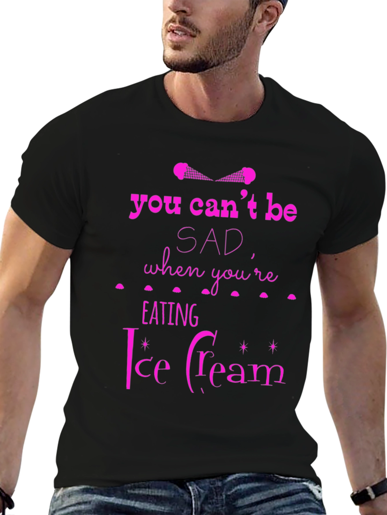 Ice Cream Graphic Tee - You Cant Be Sad!