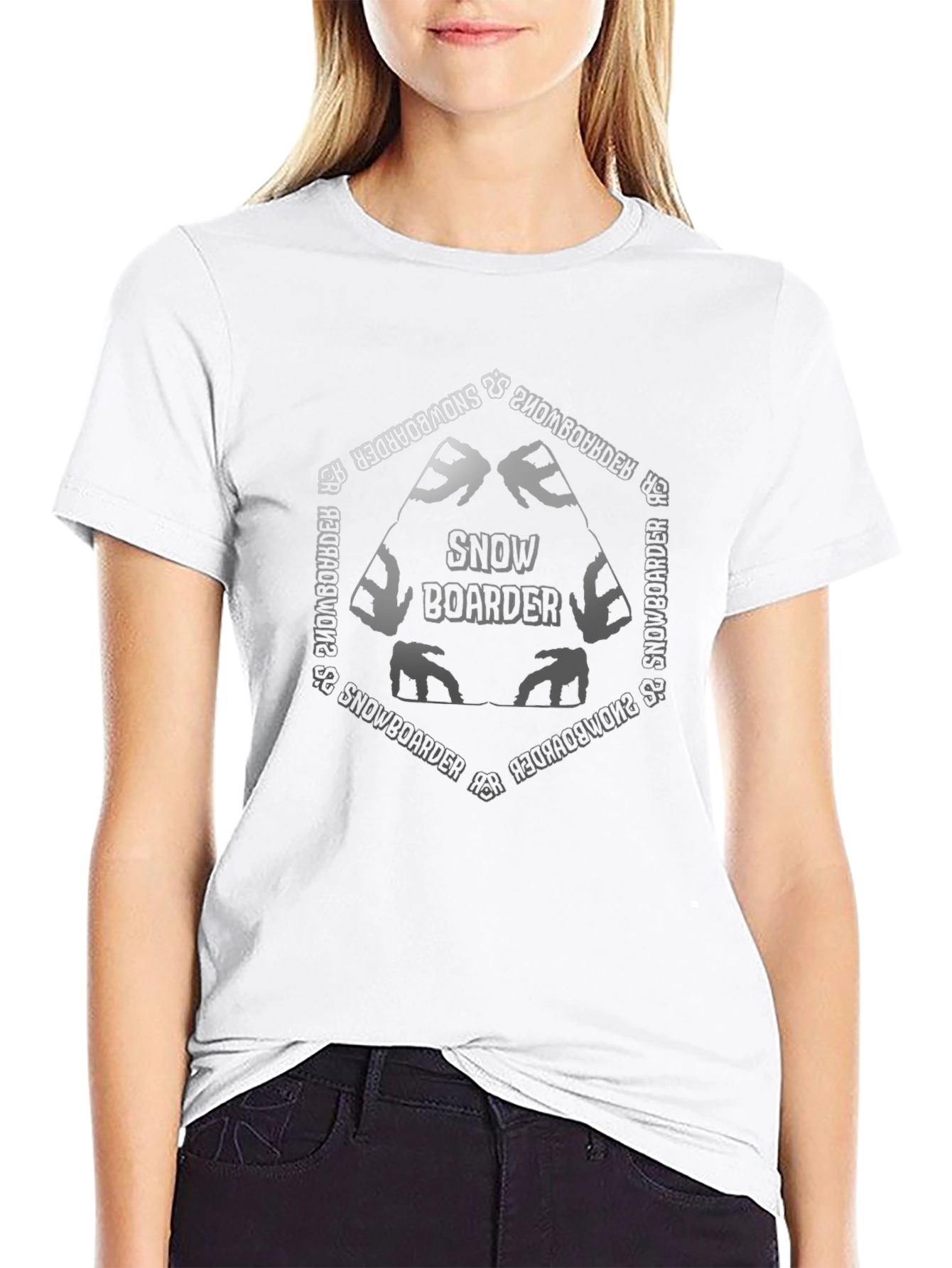 Snowboarder Graphic T-Shirt - Black