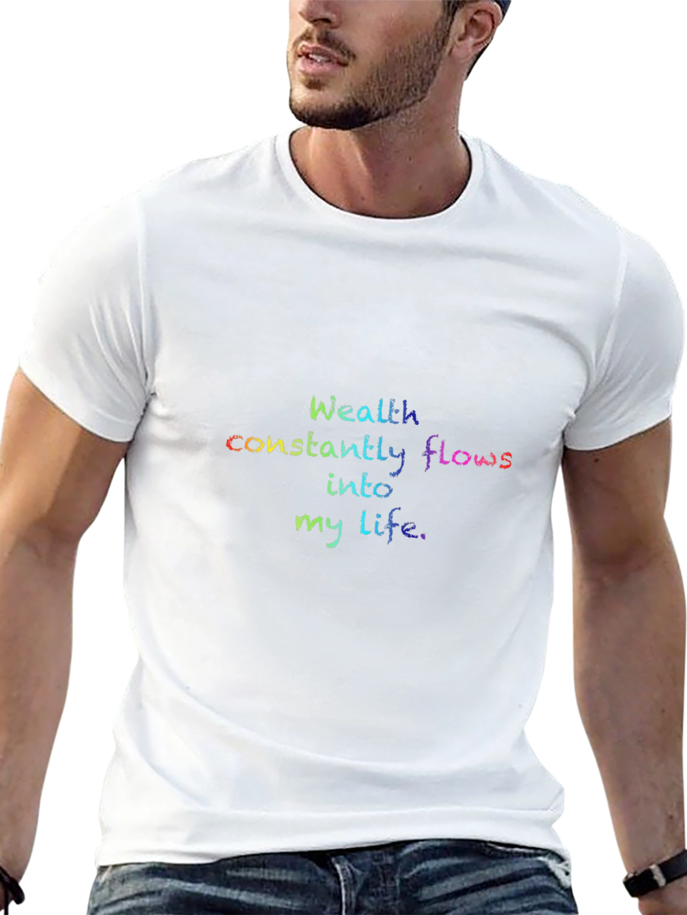 Affirmation T-Shirt: Wealth Flows Into My Life