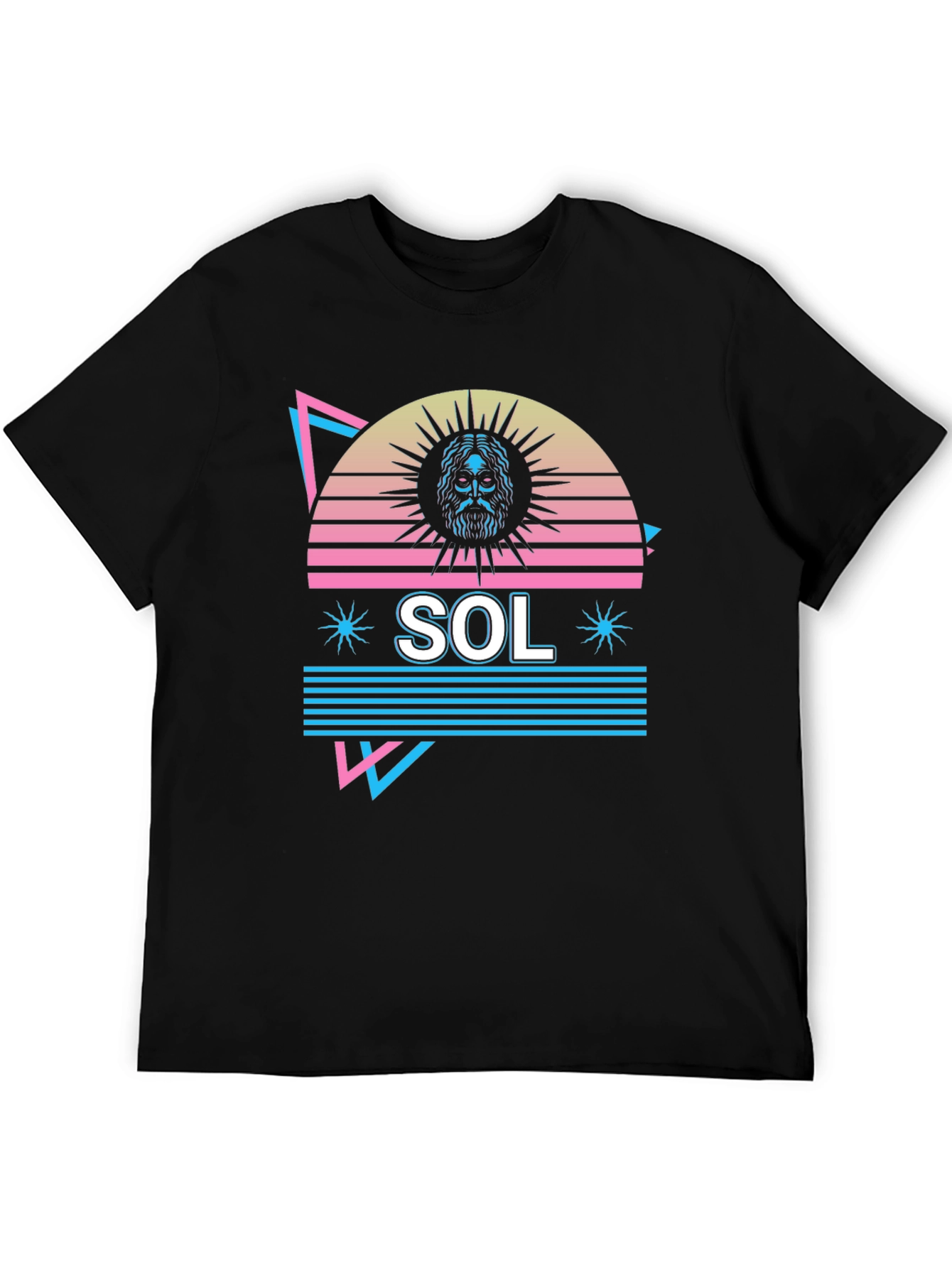 Retro SOL Graphic Tee - Black T-Shirt