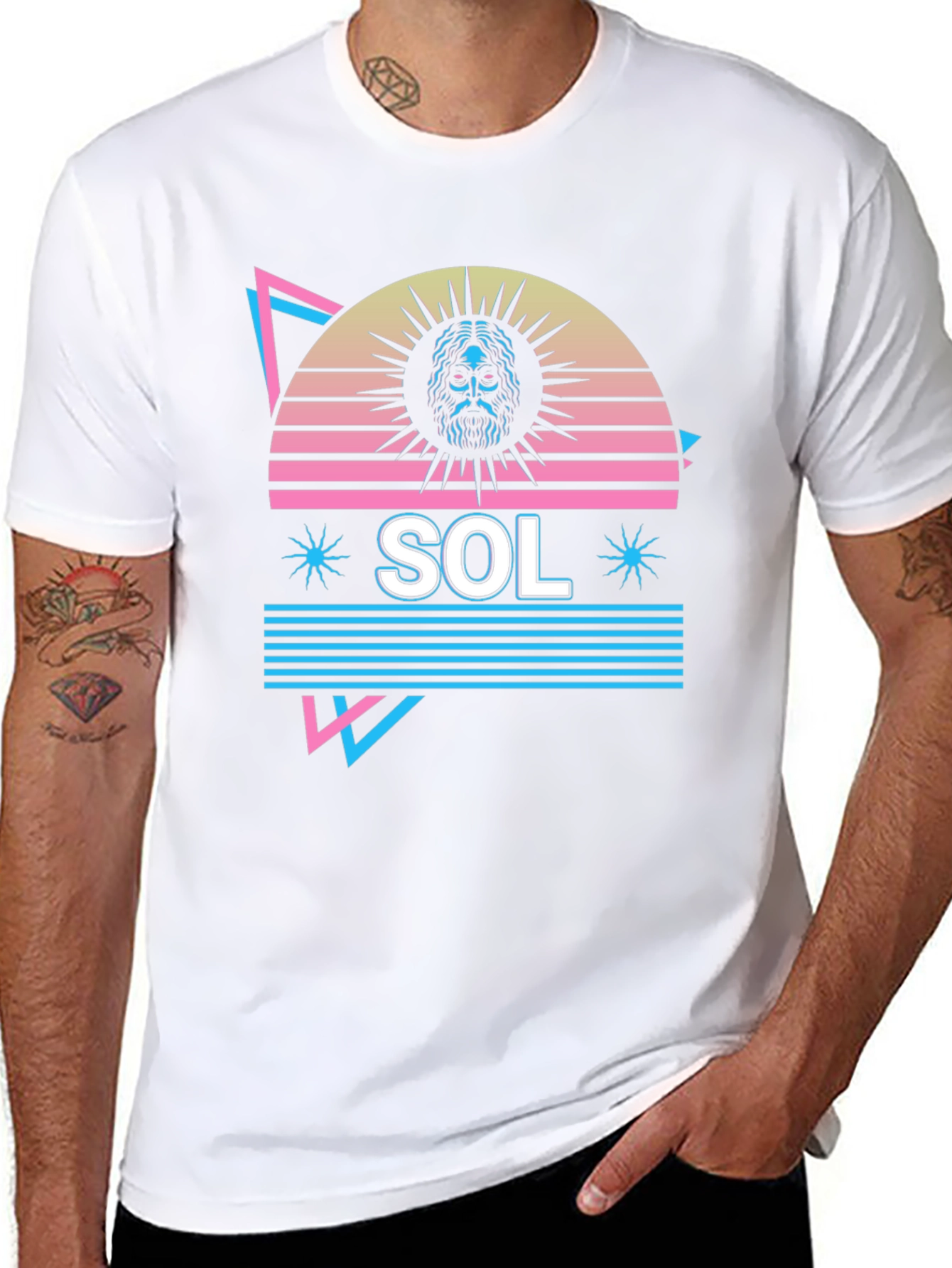 Retro SOL Graphic Tee - Black T-Shirt