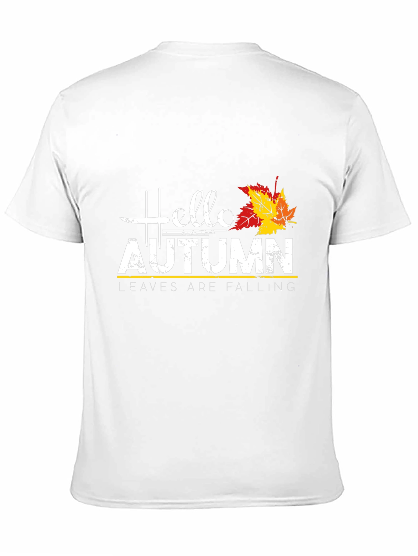 Hello Autumn T-Shirt - Fall Leaves Design