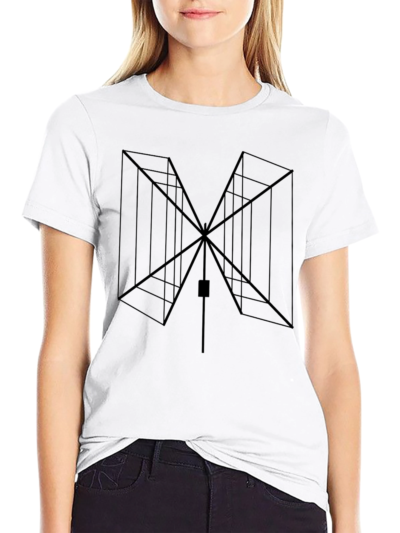 Geometric Black Graphic Tee - Modern Style