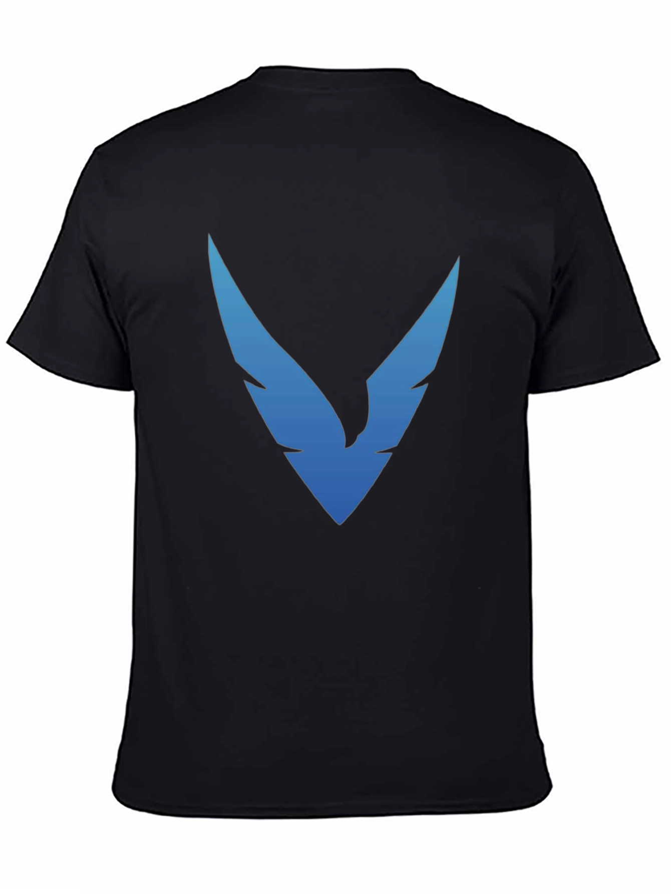 Black T-Shirt with Blue Winged Logo