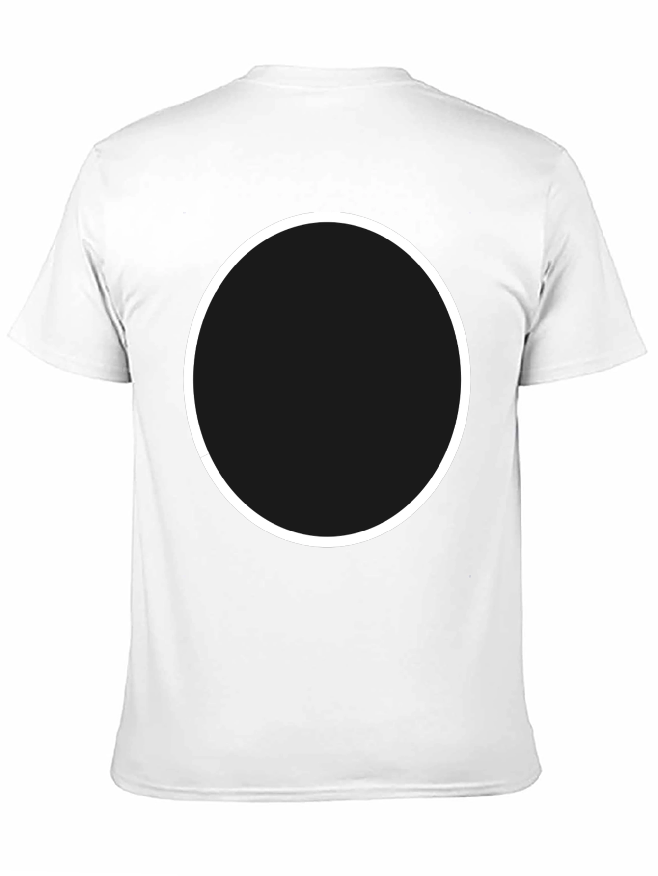 Minimalist Black Tee with Circle Design