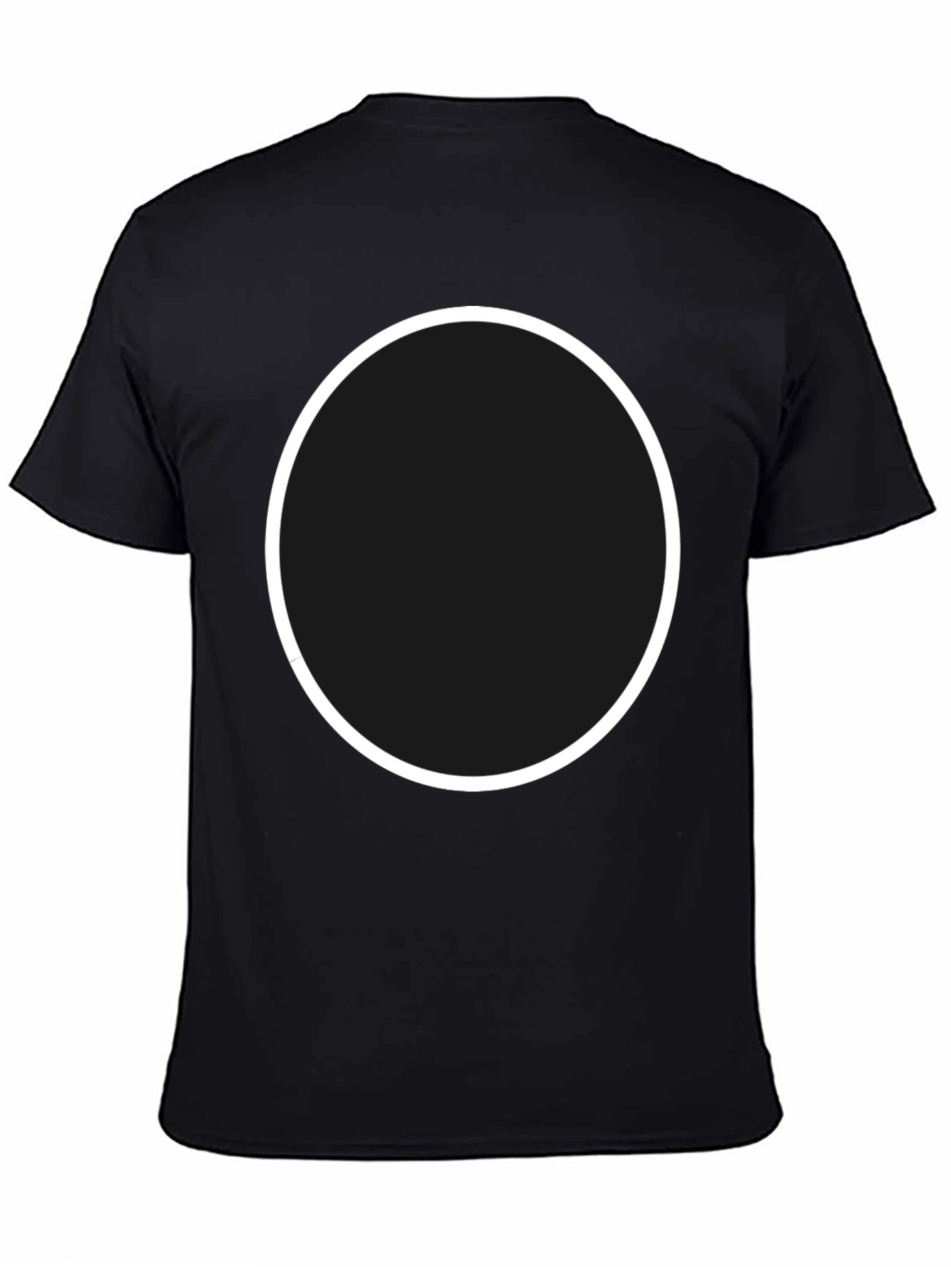 Minimalist Black Tee with Circle Design