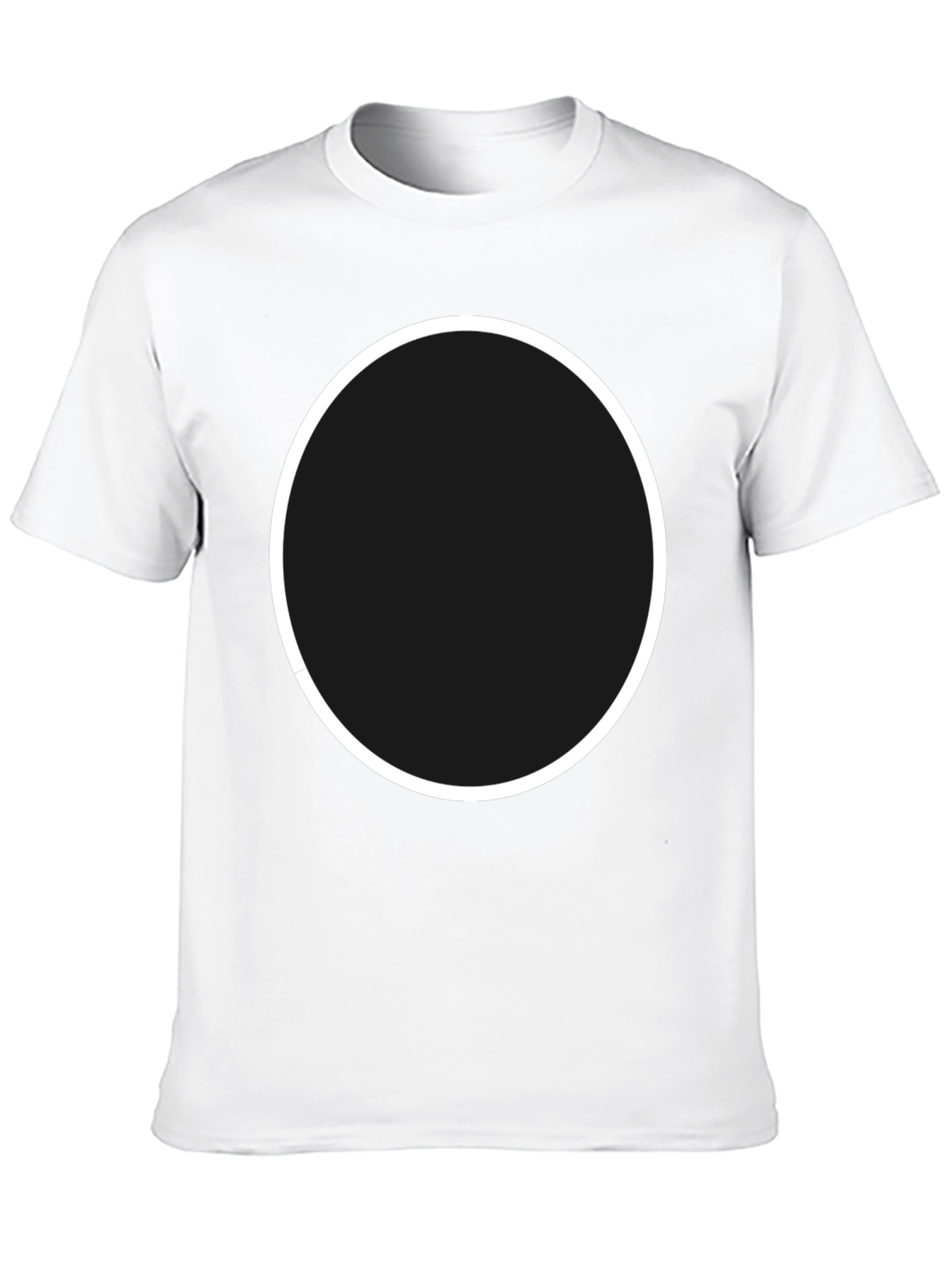 Minimalist Black Tee with Circle Design