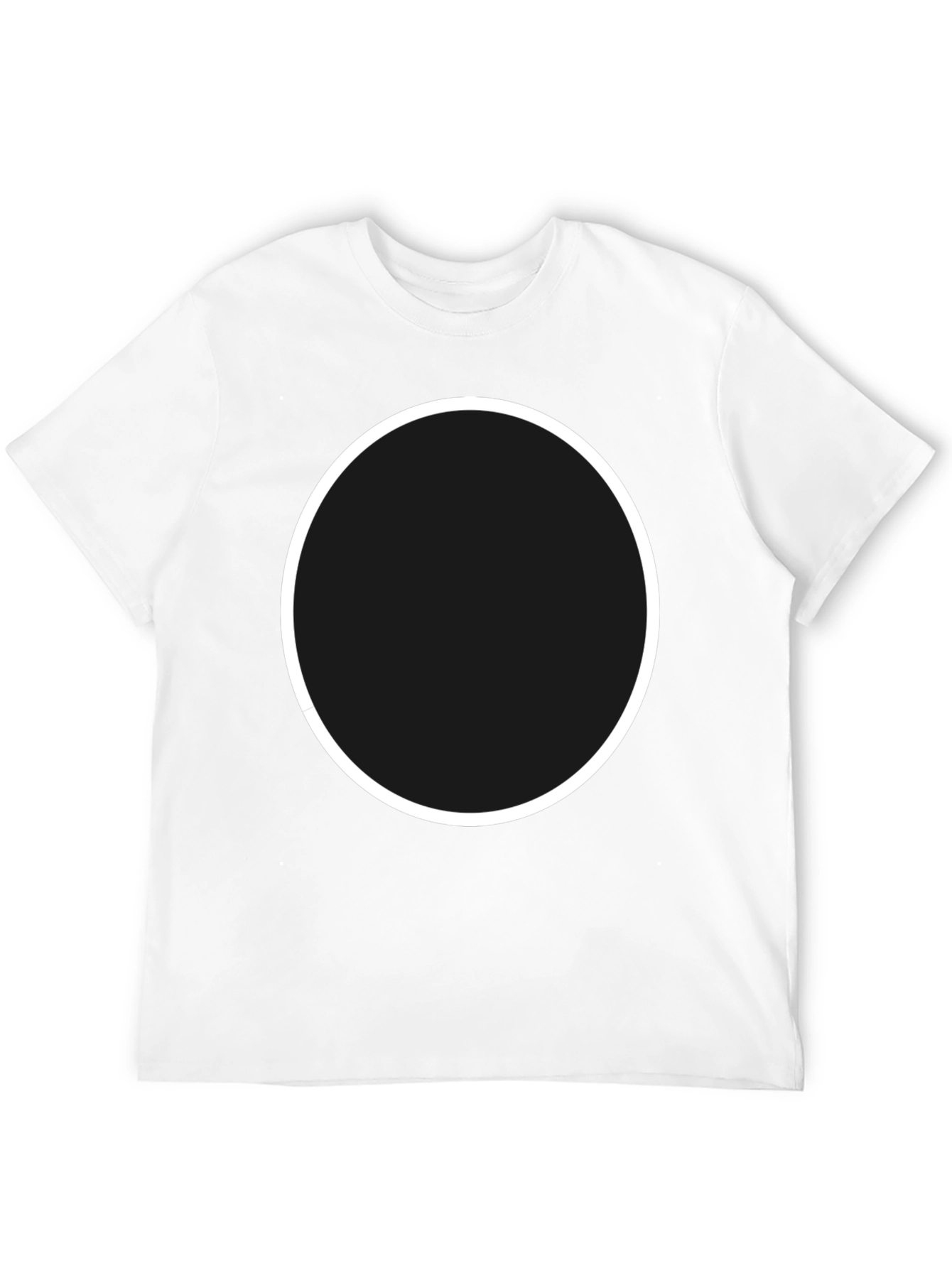 Minimalist Black Tee with Circle Design