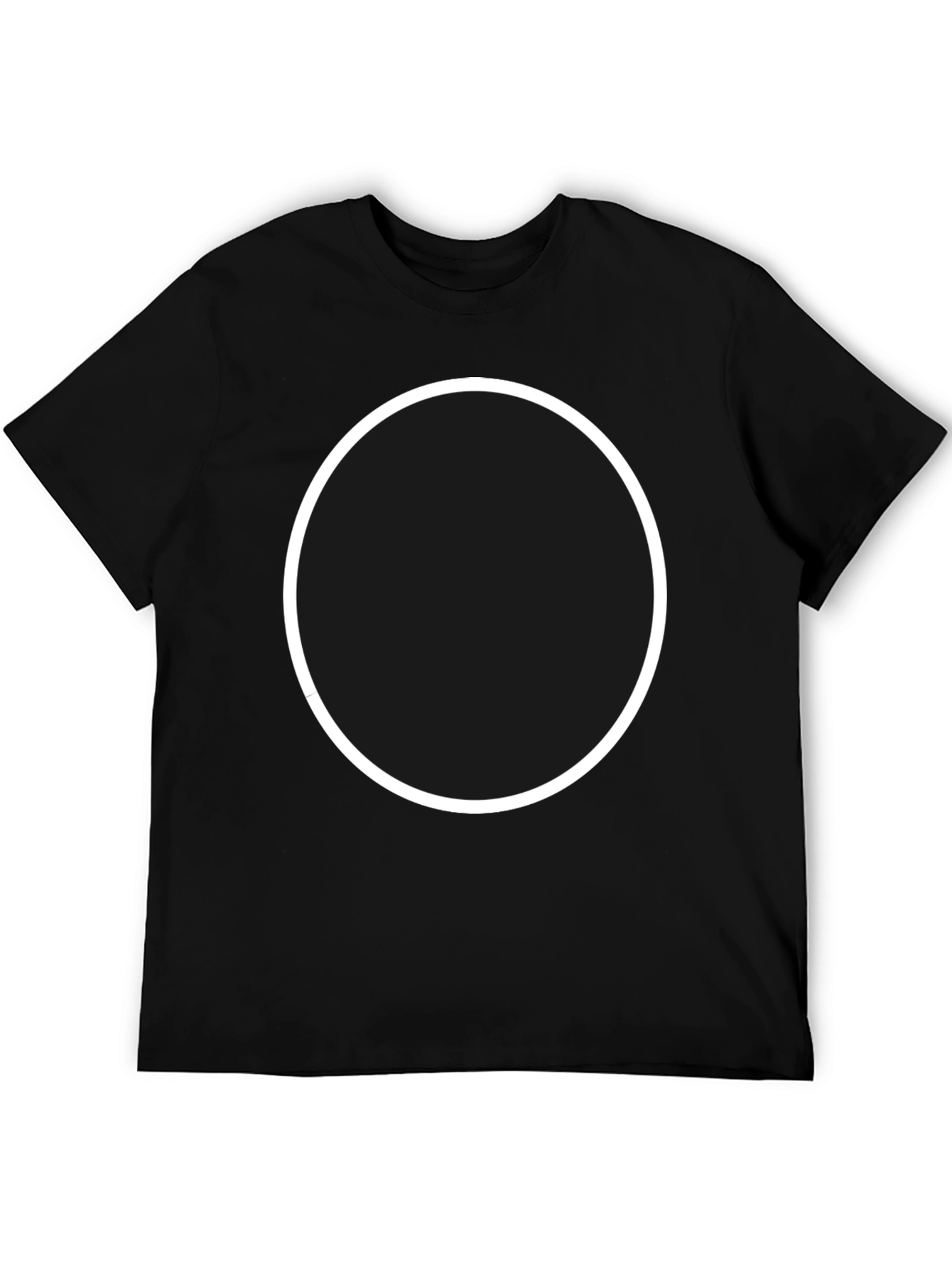 Minimalist Black Tee with Circle Design