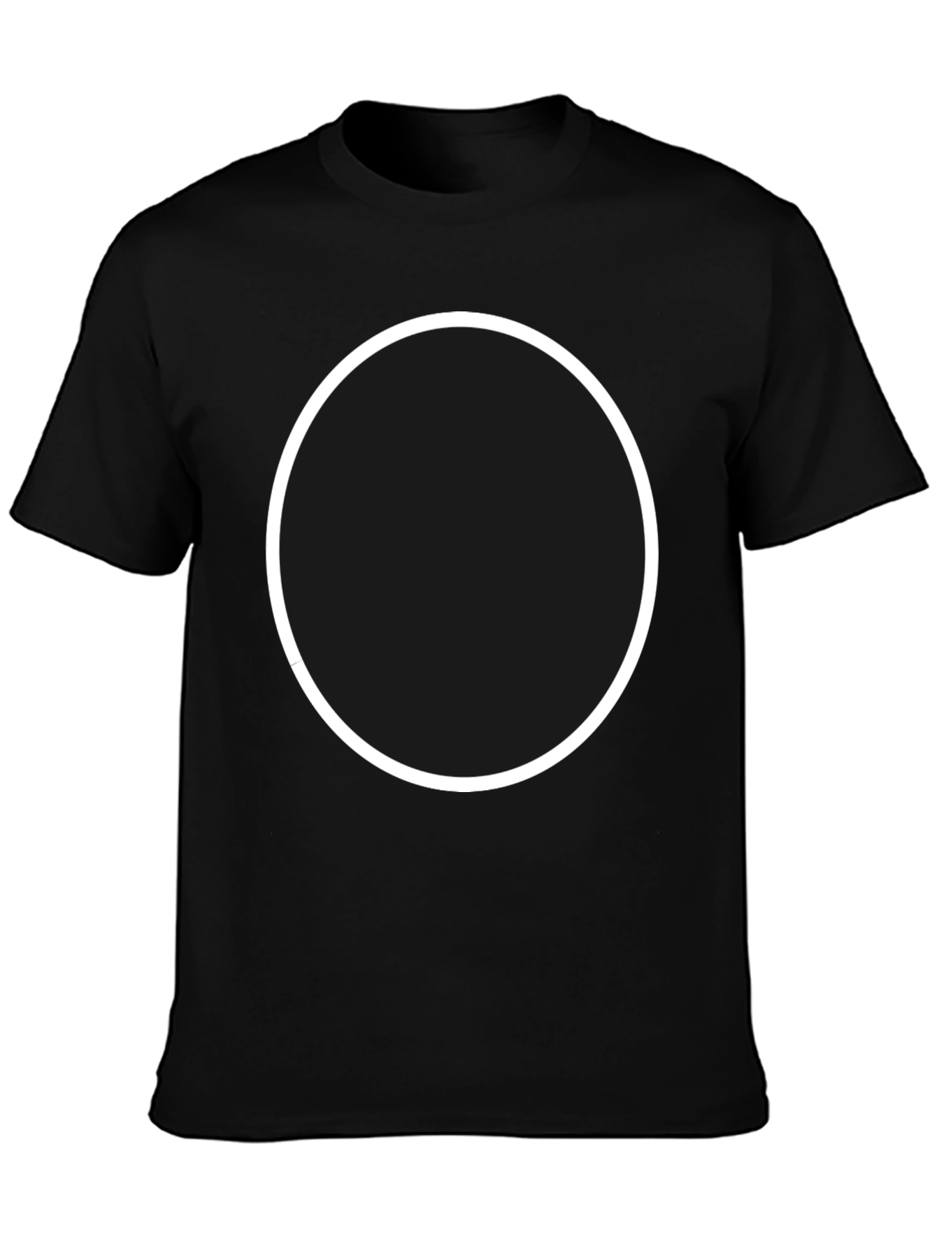 Minimalist Black Tee with Circle Design