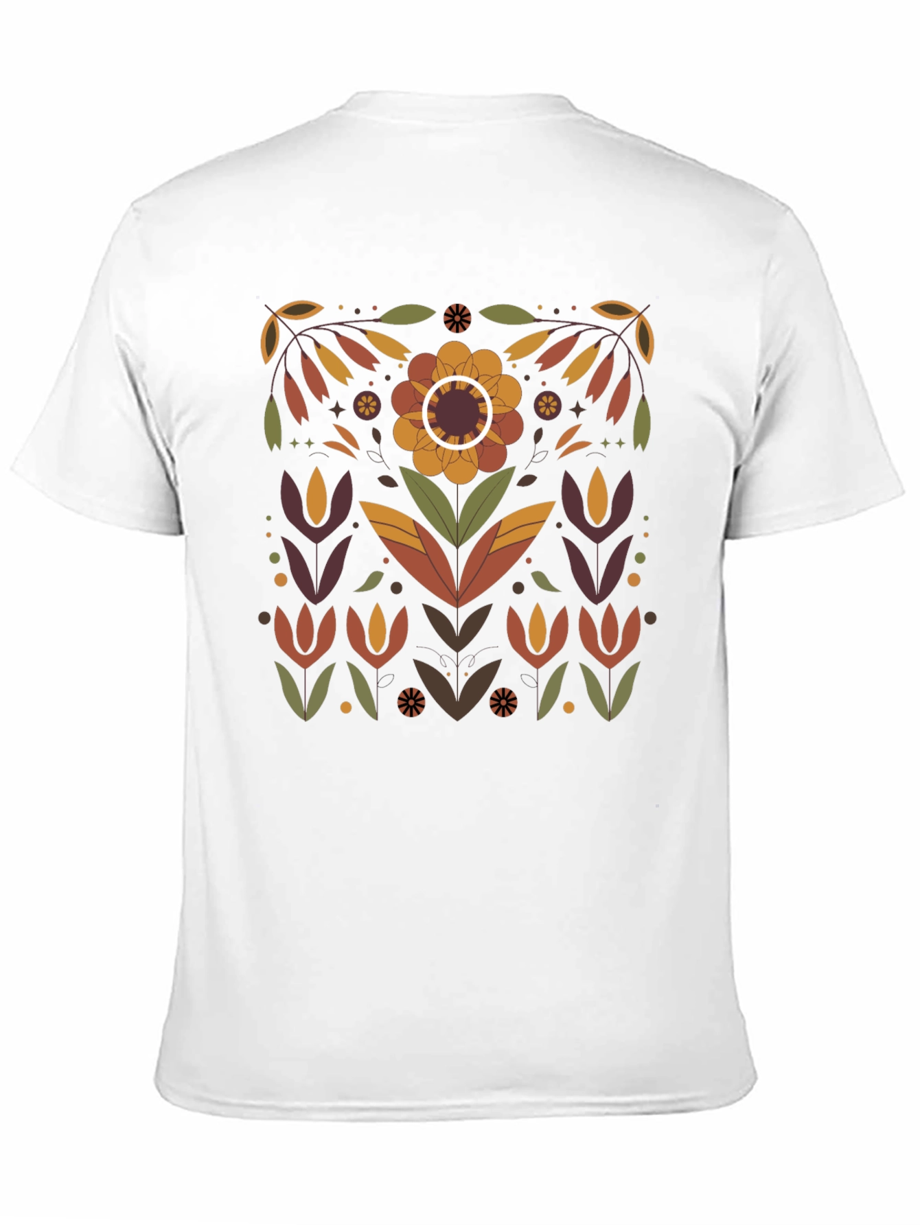 Floral Graphic Print Black T-Shirt