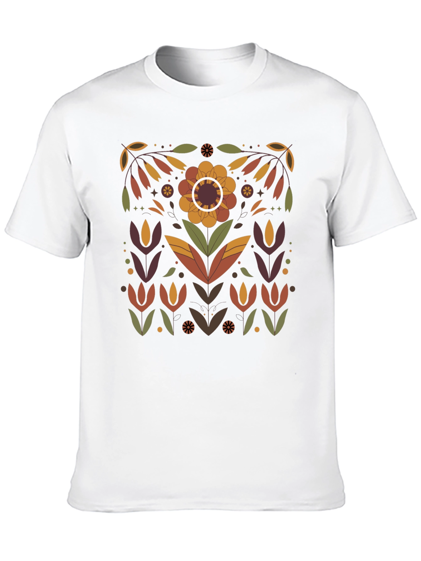 Floral Graphic Print Black T-Shirt