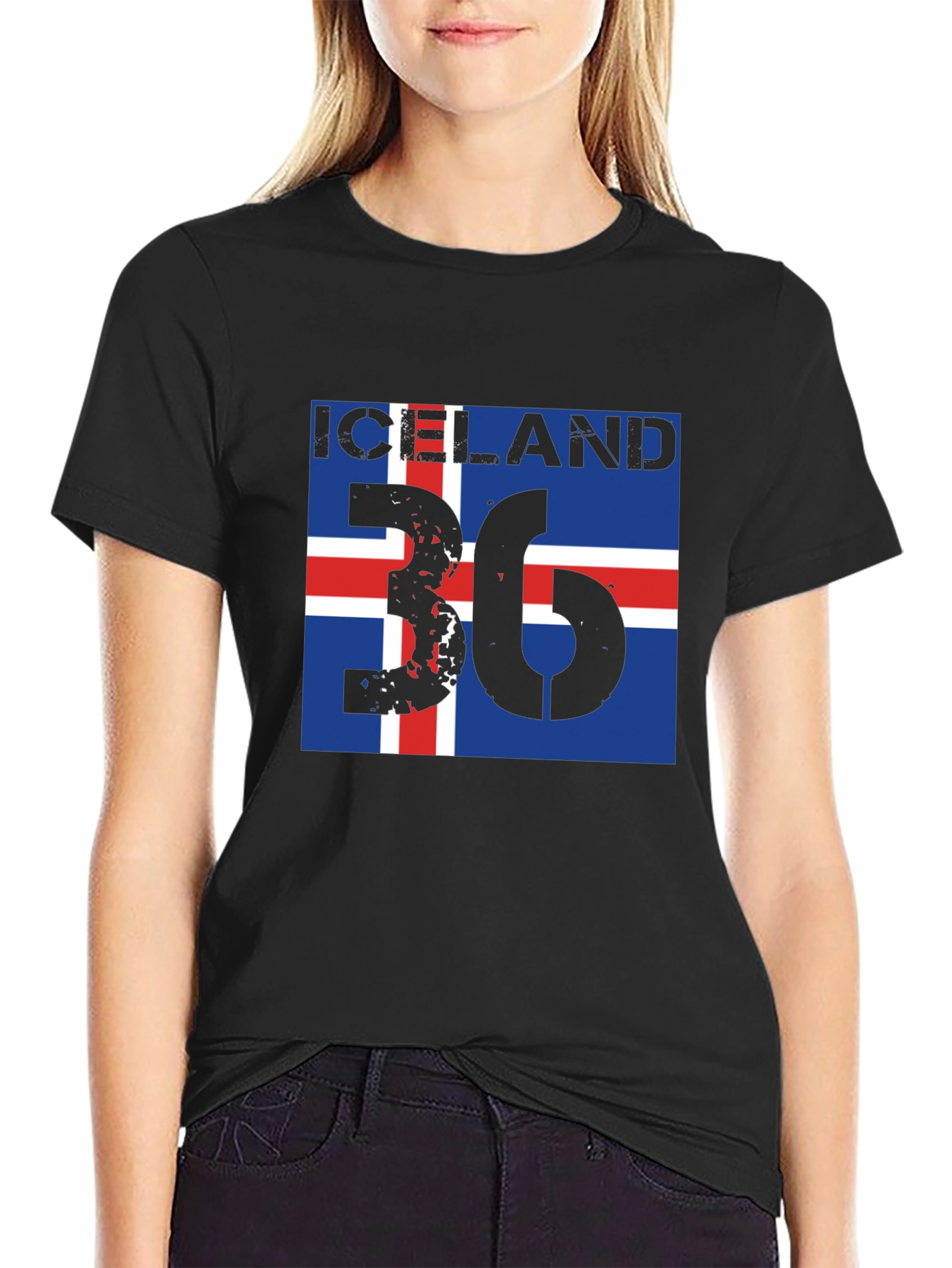 Iceland Flag T-Shirt - Number 36 Graphic Tee