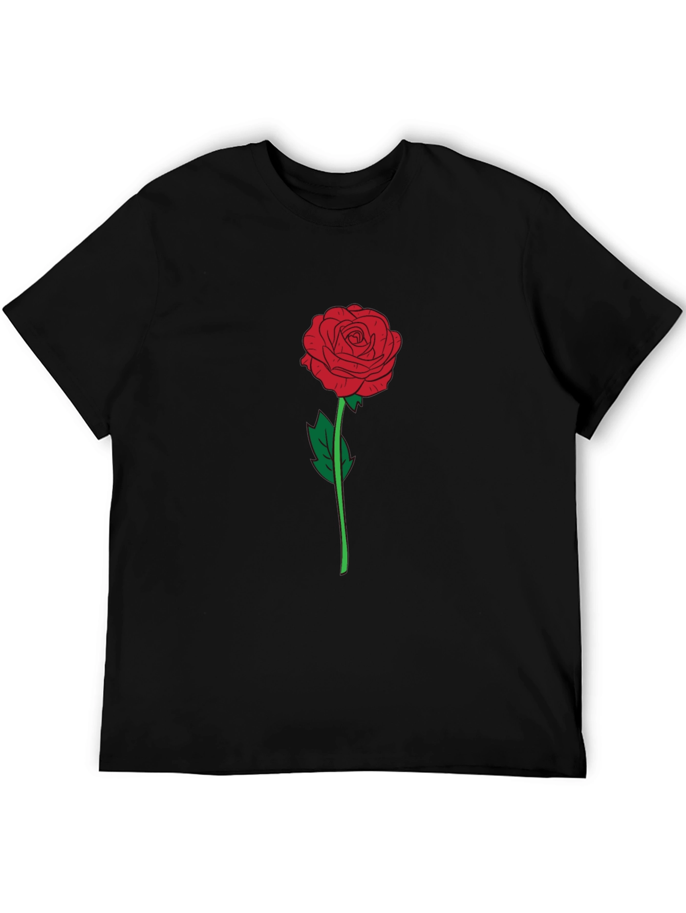 Rose Graphic T-Shirt - Classic Black Tee