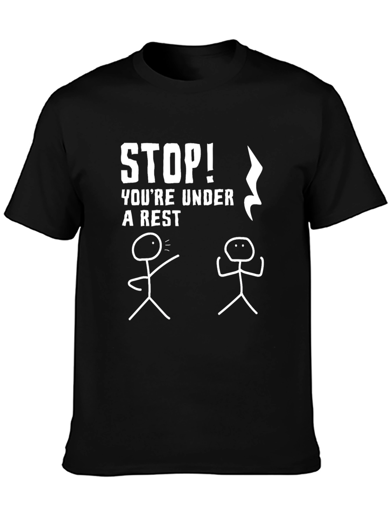 Funny Music Pun Black T-Shirt