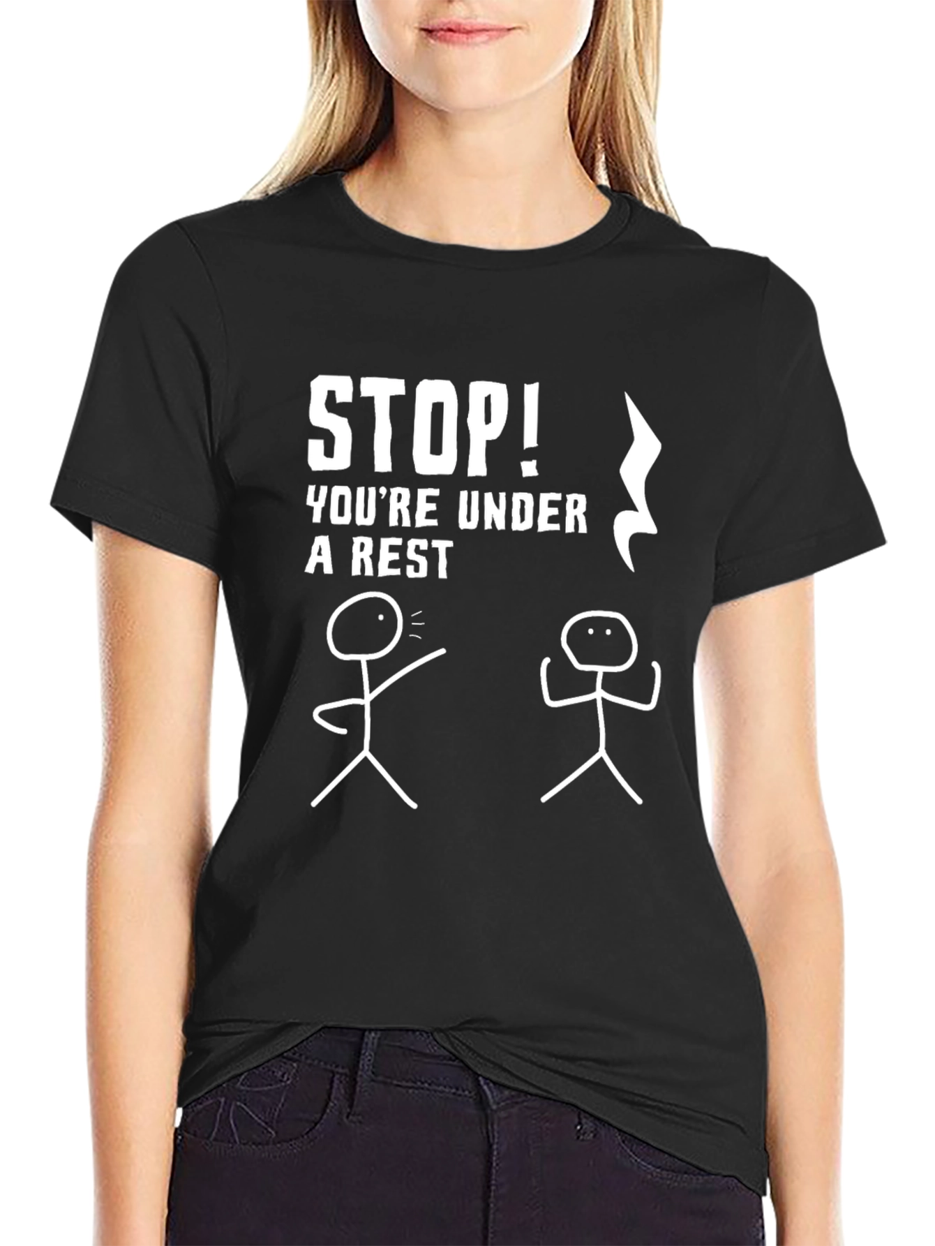 Funny Music Pun Black T-Shirt