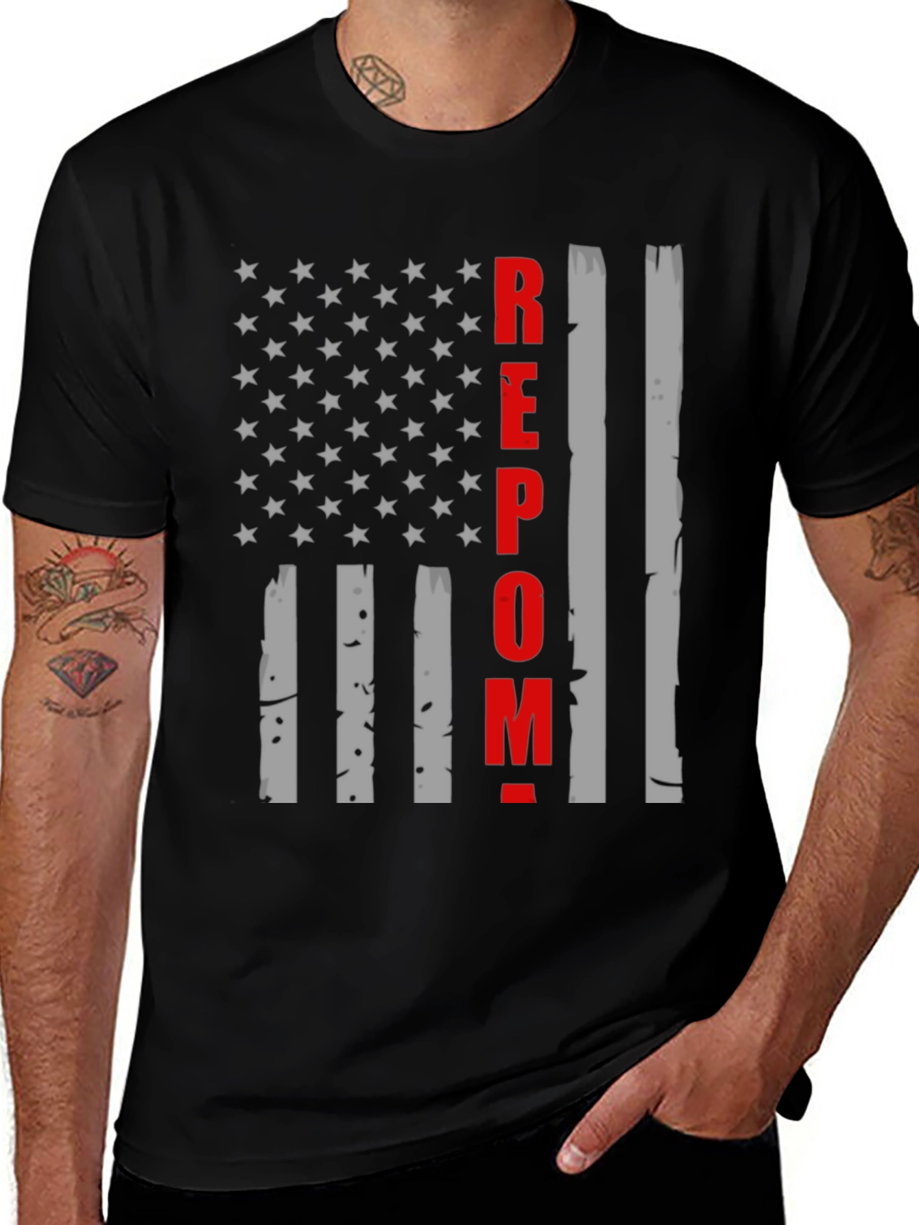 REPO T-Shirt - American Flag Design