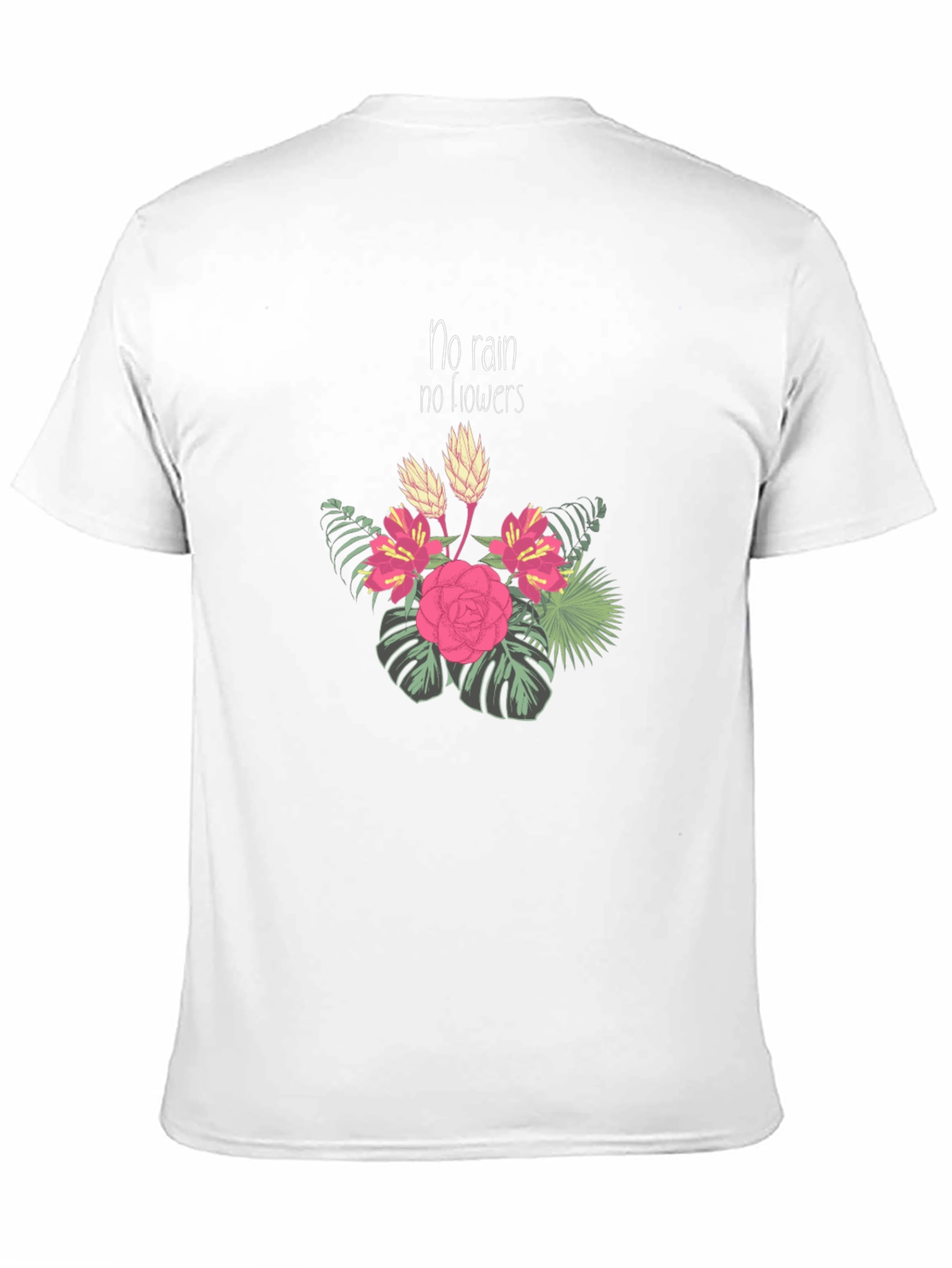 No Rain No Flowers Black Graphic T-Shirt