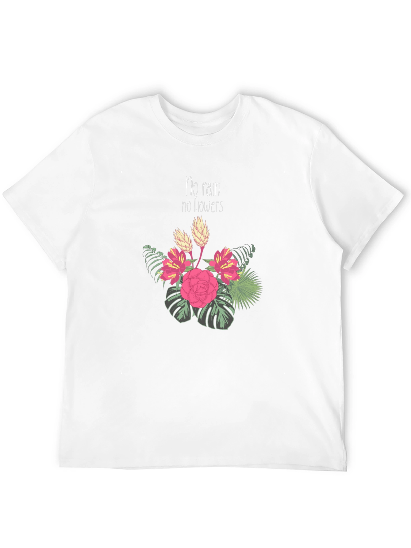 No Rain No Flowers Black Graphic T-Shirt