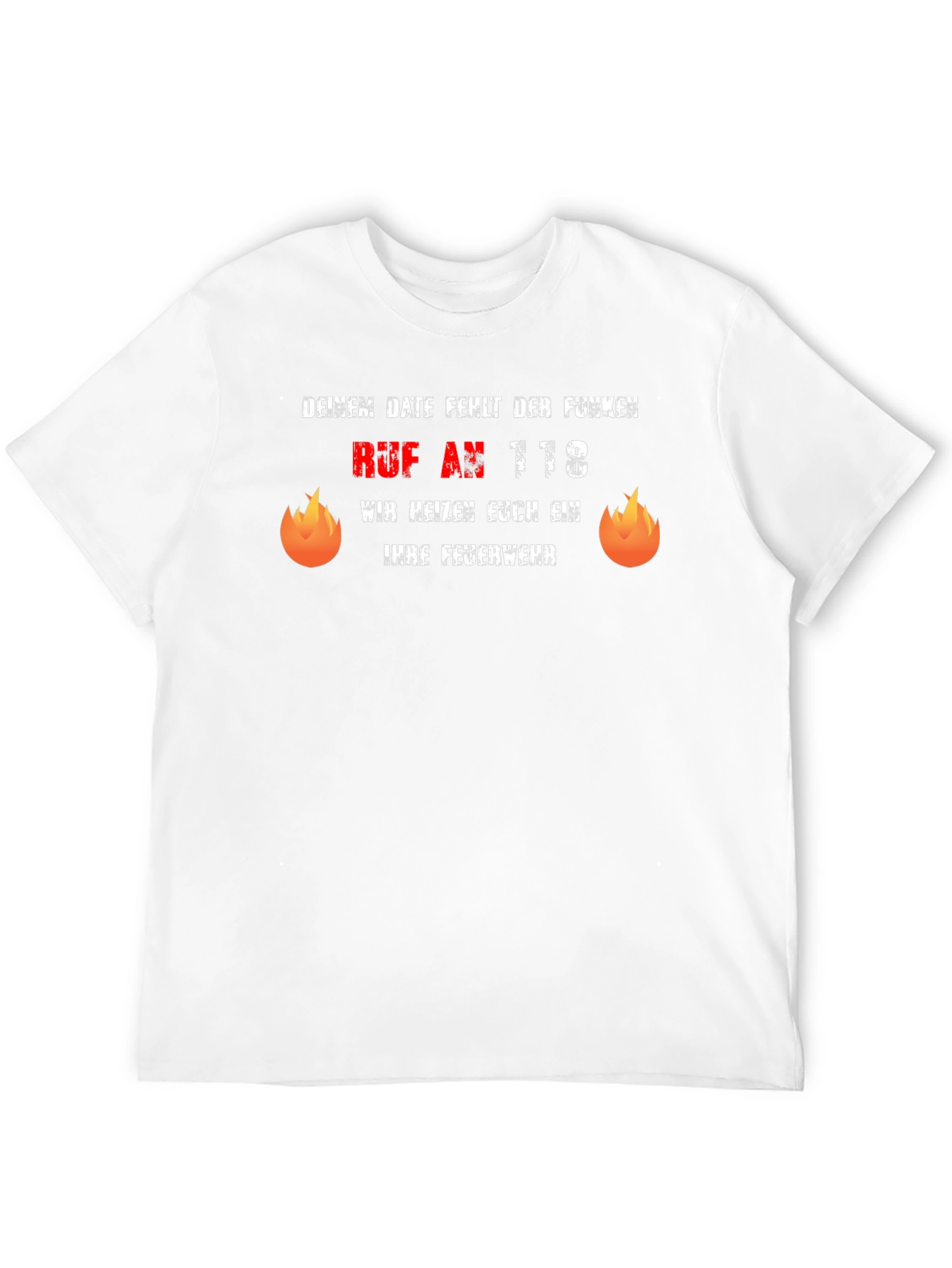 Funny German Firefighter T-Shirt - Dein Date Funken