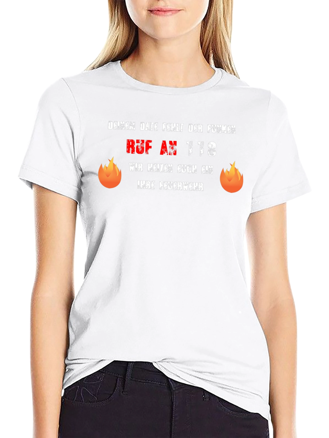 Funny German Firefighter T-Shirt - Dein Date Funken