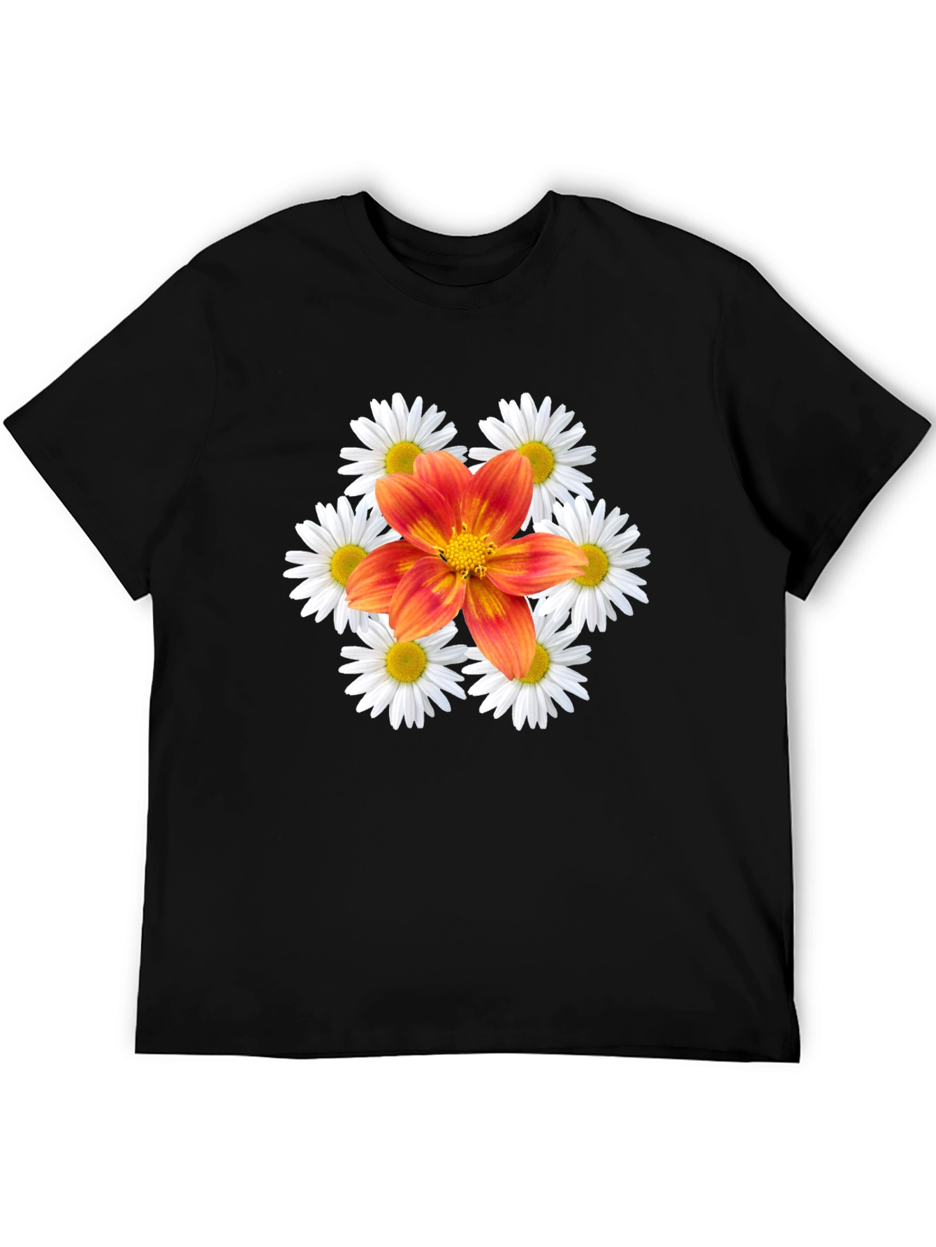 Floral T-Shirt - Daisy & Vibrant Flower Design