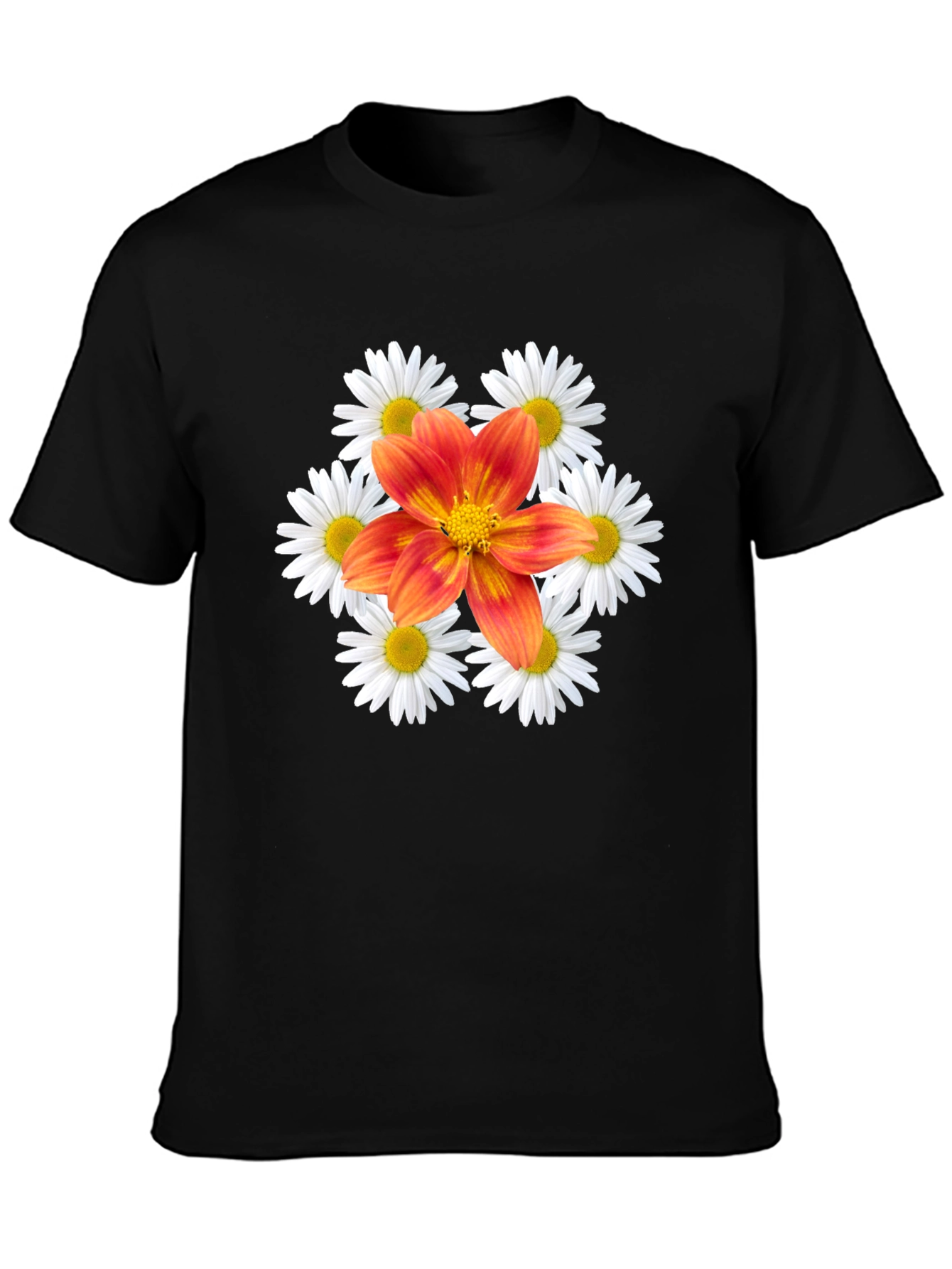 Floral T-Shirt - Daisy & Vibrant Flower Design