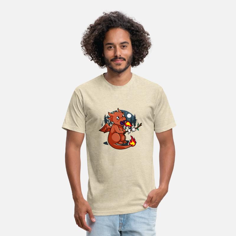 Baby Dragon Roasting Marshmallows In Forest For Fa