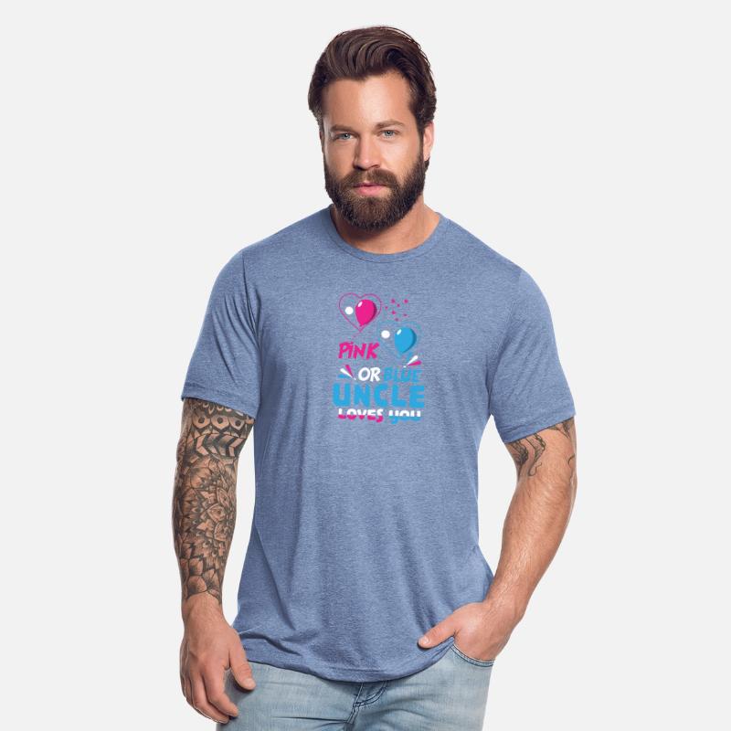 Baby Pink Blue Uncle Loves You Gender Reveal