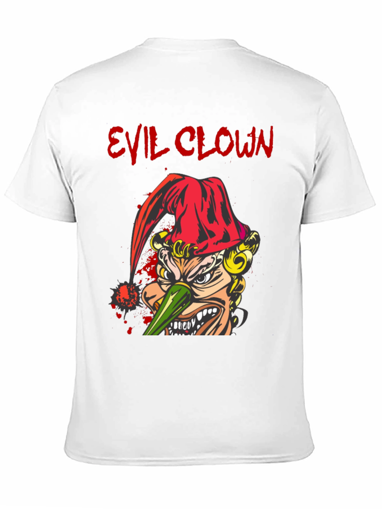 Evil Clown Graphic Print Black T-Shirt
