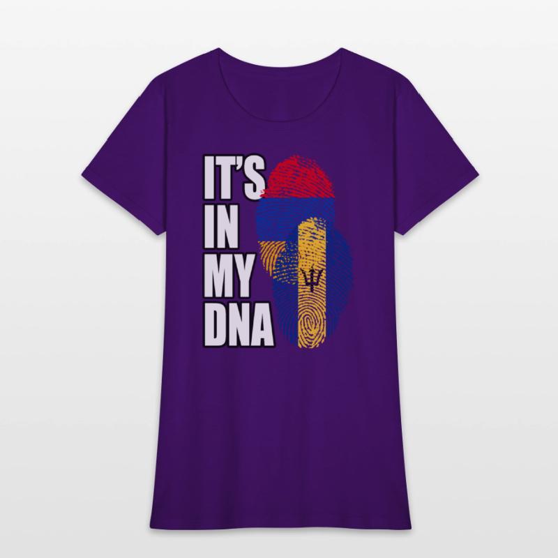 Barbadian And Armenian Mix Heritage DNA Flag