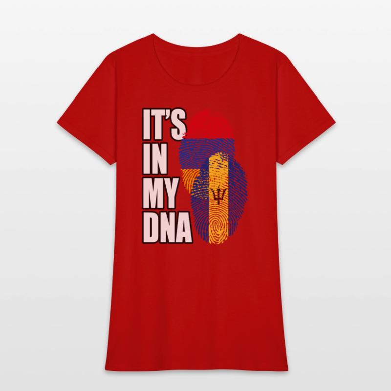 Barbadian And Armenian Mix Heritage DNA Flag