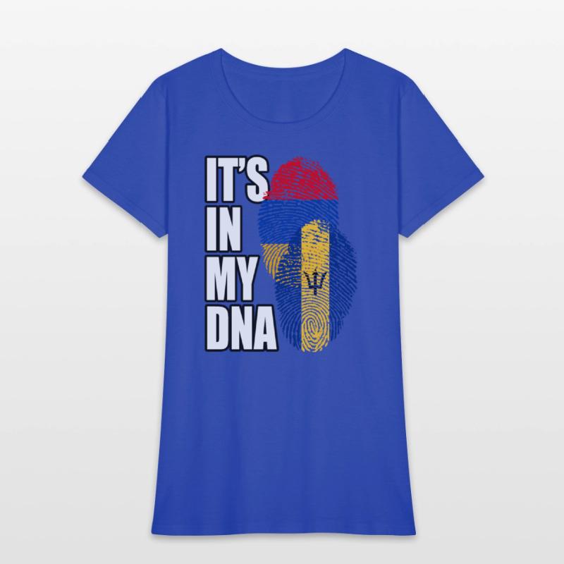 Barbadian And Armenian Mix Heritage DNA Flag