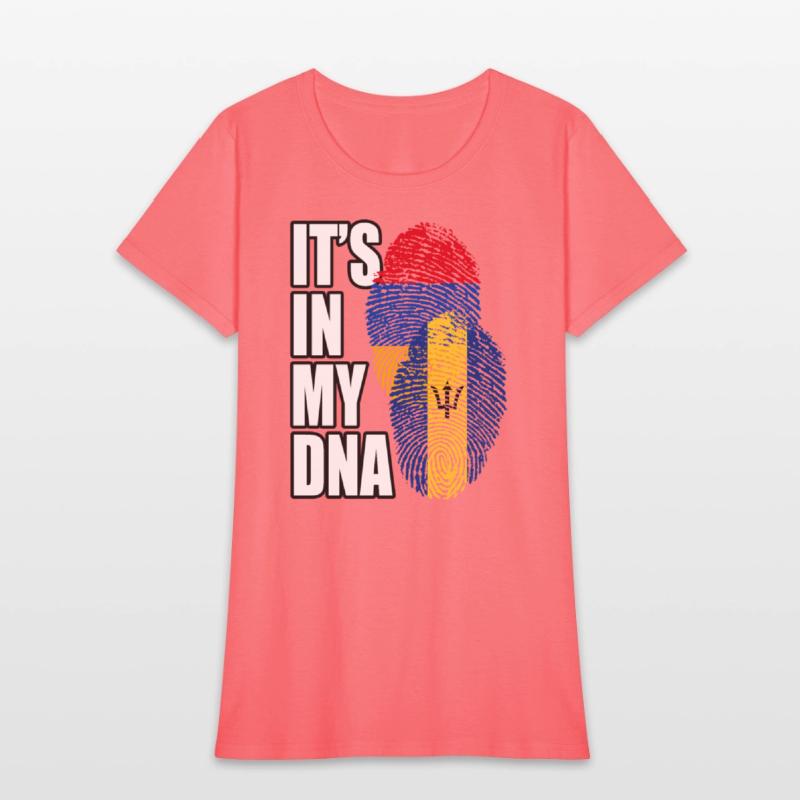Barbadian And Armenian Mix Heritage DNA Flag