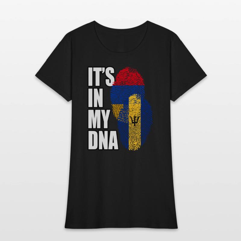 Barbadian And Armenian Mix Heritage DNA Flag
