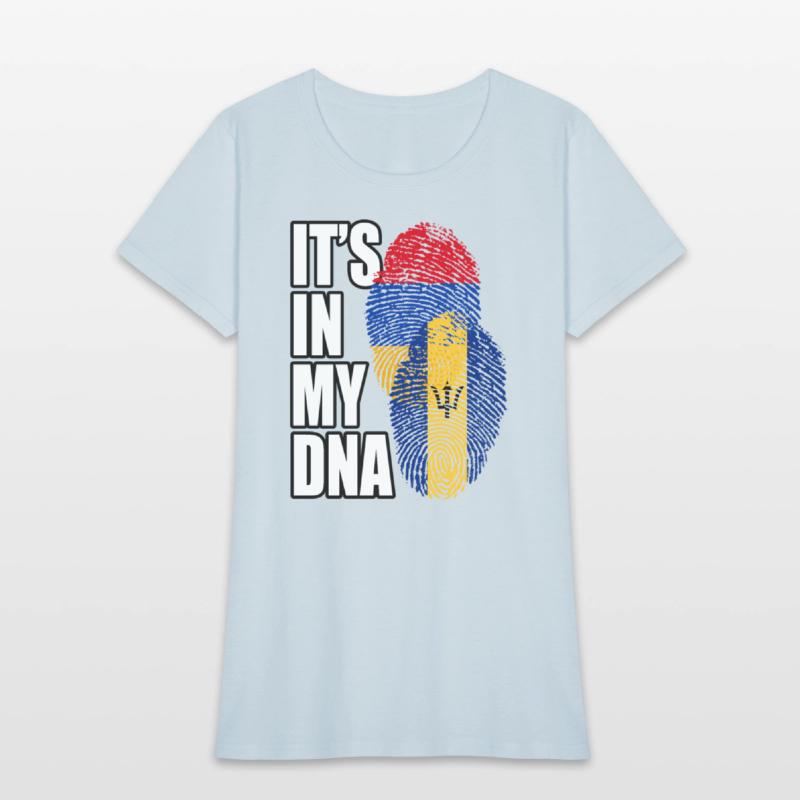 Barbadian And Armenian Mix Heritage DNA Flag