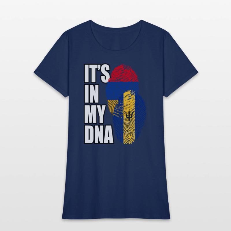 Barbadian And Armenian Mix Heritage DNA Flag