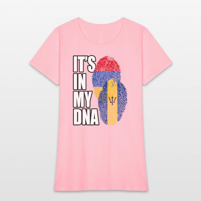 Barbadian And Armenian Mix Heritage DNA Flag