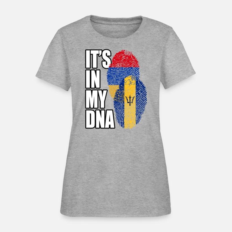 Barbadian And Armenian Mix Heritage DNA Flag