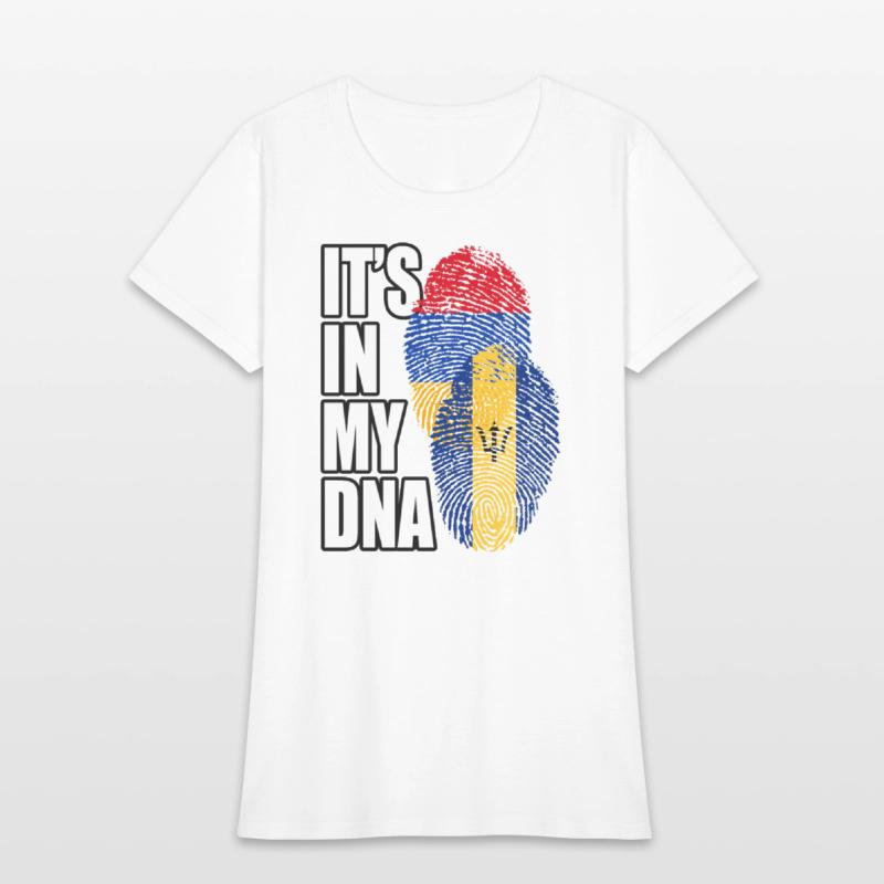 Barbadian And Armenian Mix Heritage DNA Flag