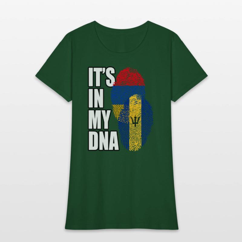 Barbadian And Armenian Mix Heritage DNA Flag