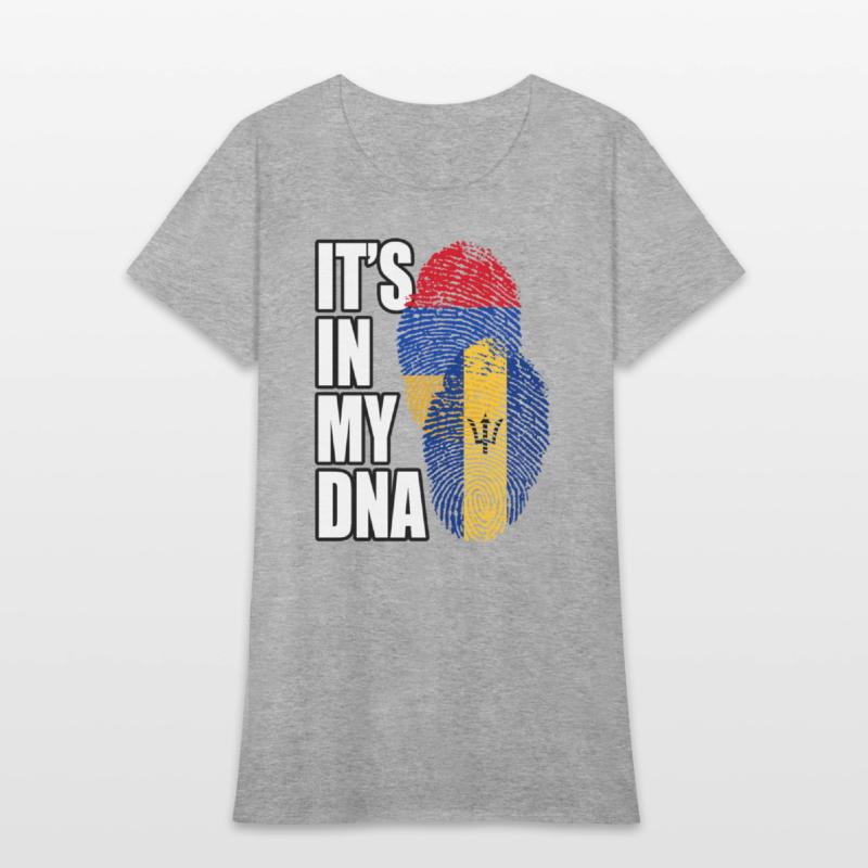 Barbadian And Armenian Mix Heritage DNA Flag