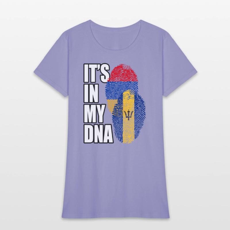 Barbadian And Armenian Mix Heritage DNA Flag