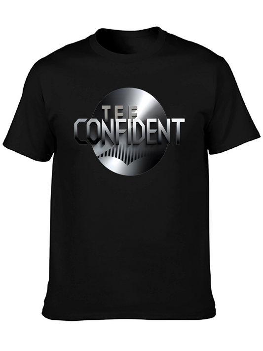 Tee Confident Black Graphic T-Shirt - Modern Design